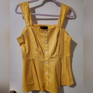 Yellow Peplum Top